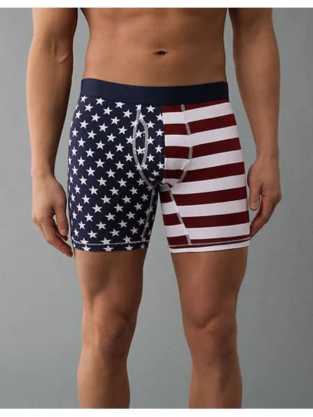 AE Men's American Flag 6" Flex Boxer Brief