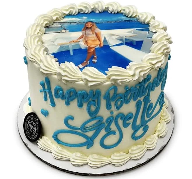 Edible Image Cake Custom Birthday Cake Cake w/ Bavarian Cream