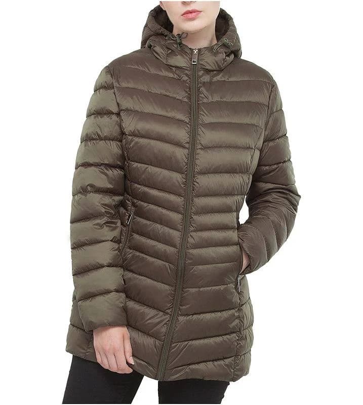 Rokka&Rolla Women's Lightweight Packable Water-Resistant Puffer Jacket