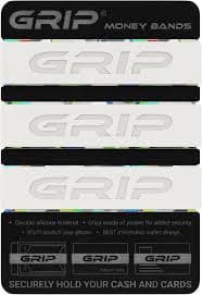 Amazon.com: Grip Money Bands (Pack of 3) - WHITE - Premium Silicone Band for Cash & Cards - Slim & Durable Design : Clothing, Shoes & Jewelry