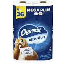 Charmin Ultra Soft Toilet Paper Mega Plus Rolls