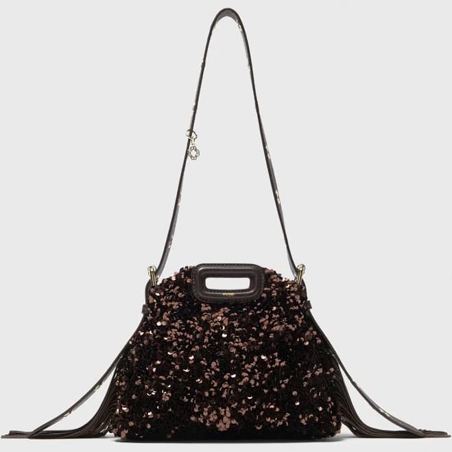Maje Miss M Mini Sequin-Embellished Shoulder Bag