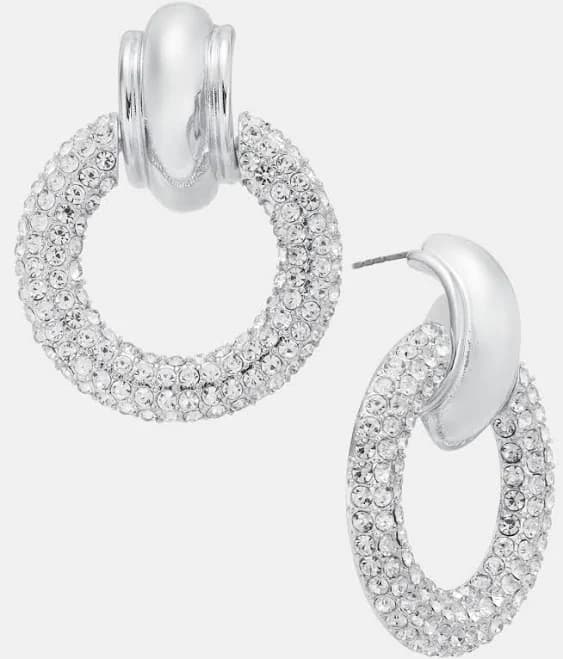 INC International Concepts Women's Pavé Circle Drop Earrings