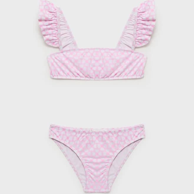 MANGO Kids Floral Ruffle Bikini