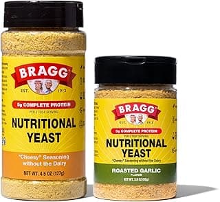 Nutritional Yeast Seasoning + Bragg Nutritional Yeast Roasted Garlic Seasoning