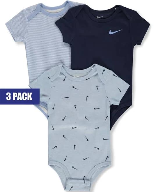 Nike Baby Boys' 3-Pack Bodysuits