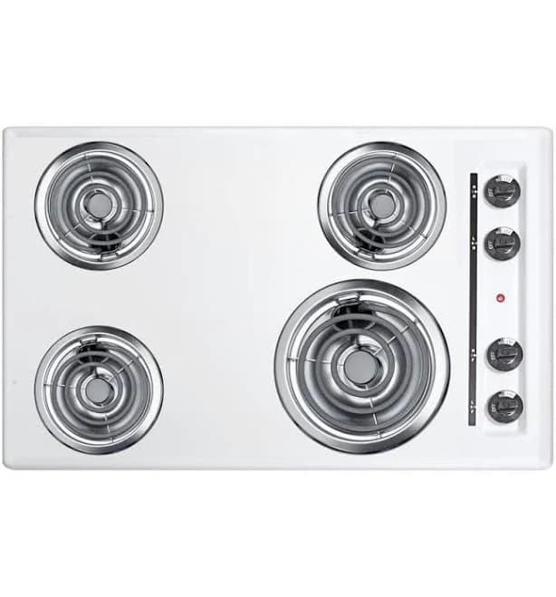 Summit 30" Wide 4-Burner Coil Cooktop wel05