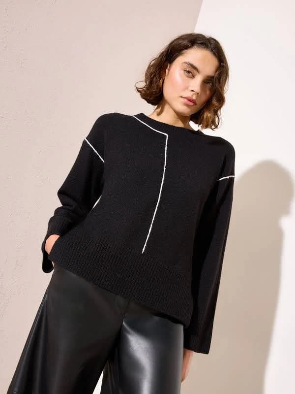 Friends Like These Contrast Stitch Jumper