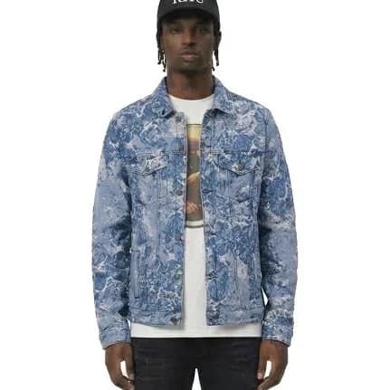 Flex Men's Jacquard Denim Jacket
