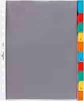 Amazon.com : Durable 663219 Punched Pockets Index Set with 10 Divisions - Transparent : Office Products