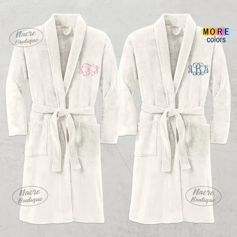 Personalized Embroidered Micro Fleece Robe