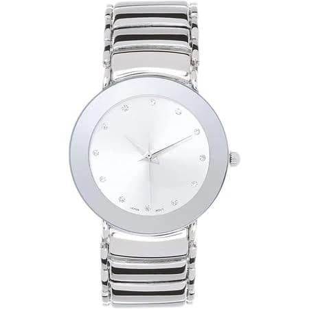 Rosemarie Collections Men's Stylish Round Face Metal Link Band Watch