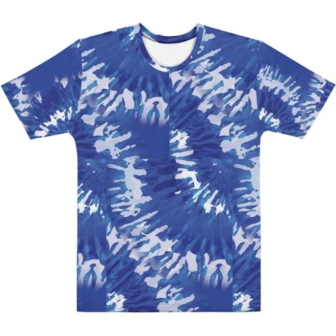 Tie Dye Men's Abstract Print Soft Jersey Knit T-Shirt