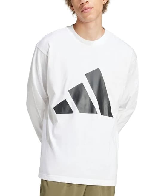 adidas Men's Essentials Big Logo Single Jersey Cotton Long-Sleeve T-shirt