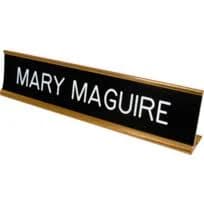 Buy Aluminum Desk Plate Gift - 8 or 10 Inch Custom Desk Name Plate 8 in