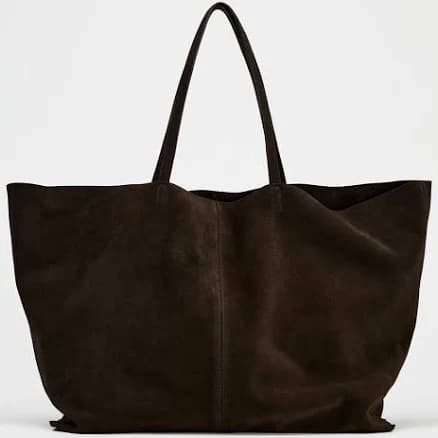 Zara Women's Suede Maxi Tote