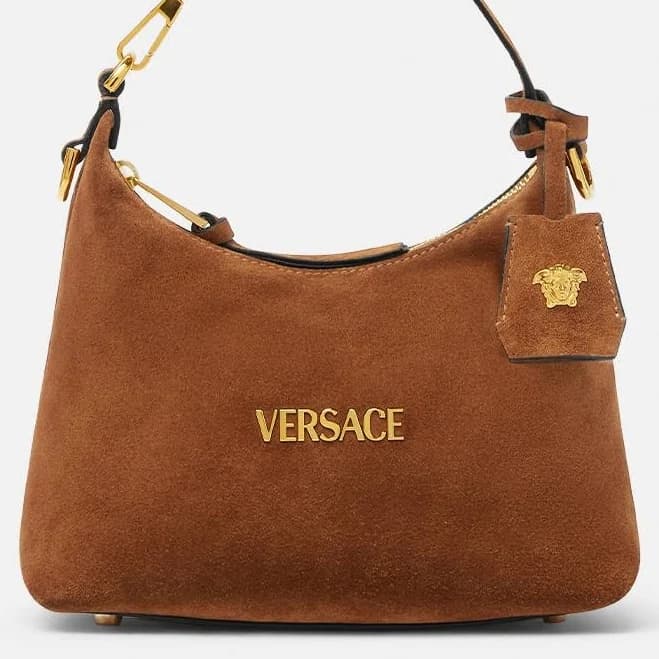 Versace Suede Hobo Bag