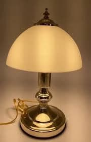 Golden Mid- Century Hollywood Regency Mushroom Table Lamp