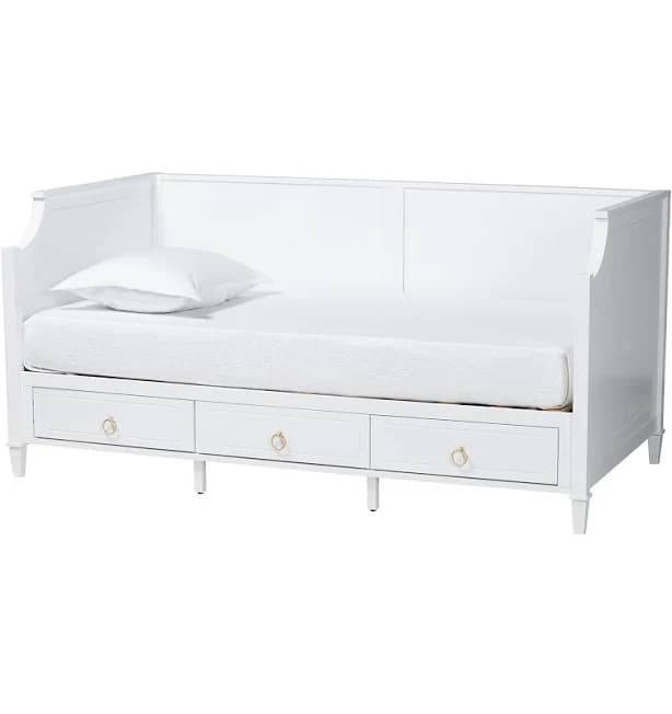 Lowri Classic and Traditional 3-Drawer Daybed