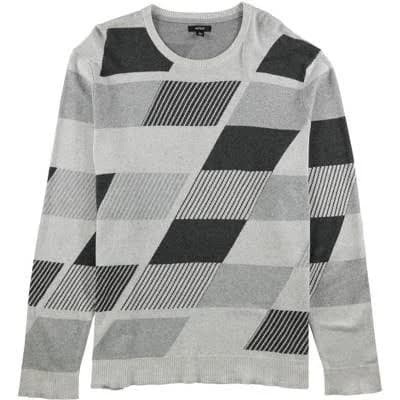 Alfani Mens Abstract Color Block Pullover Sweater