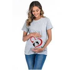 Time and Tru Maternity Tee - Cotton Blend - Sizes S-XXL - Walmart.com