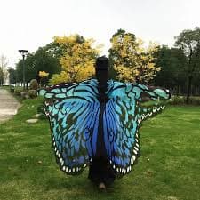 Fashion Butterfly Wing Polyester Beach Towel Cape Scarf Women Christmas Halloween Gift Summer Printed Towel Fashion Lady Clothes - AliExpress
