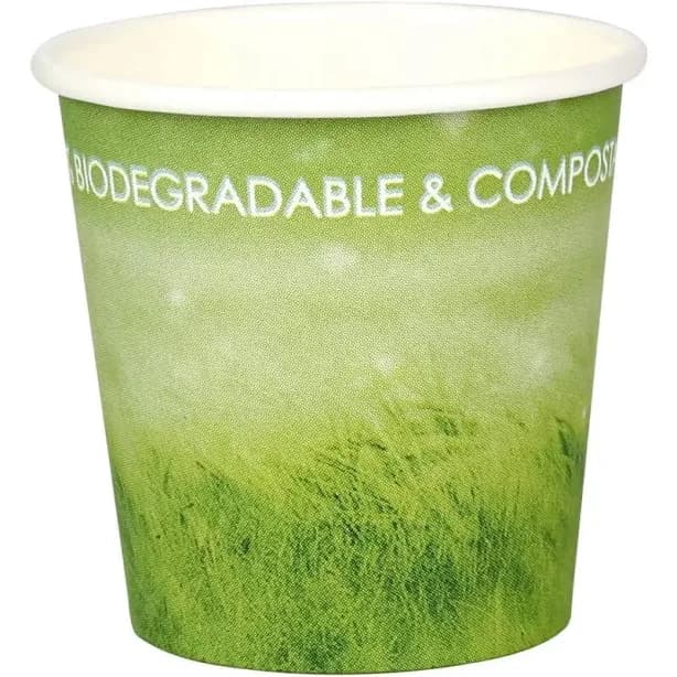 Coffee Cups Special Green Grass Design, Disposable Hot Paper Cup,To Go Hot Cups for Coffee, Hot Liquid, , Juice,Suitable for Party, Picnic, Travel,