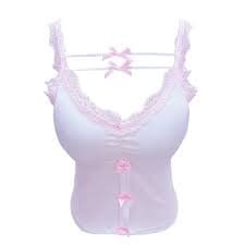 Lace Trim Pink Crop Top | Glimma Style