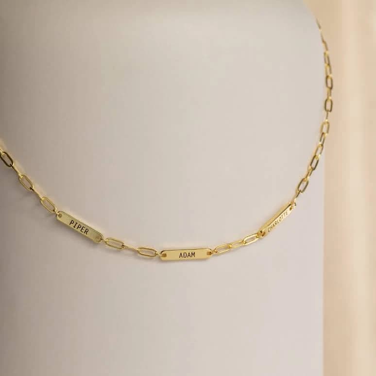 caitlyn minimalist Custom Mini Name Bar Necklace Christmas Gifts