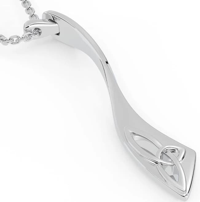 Celtic Knot Silver Pendant Necklace