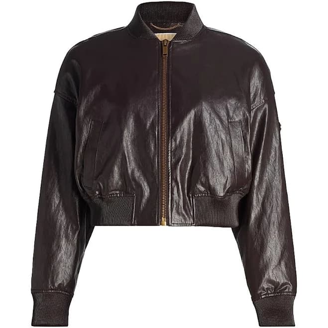 Michael Michael Kors Women's Faux Leather Crop Jacket