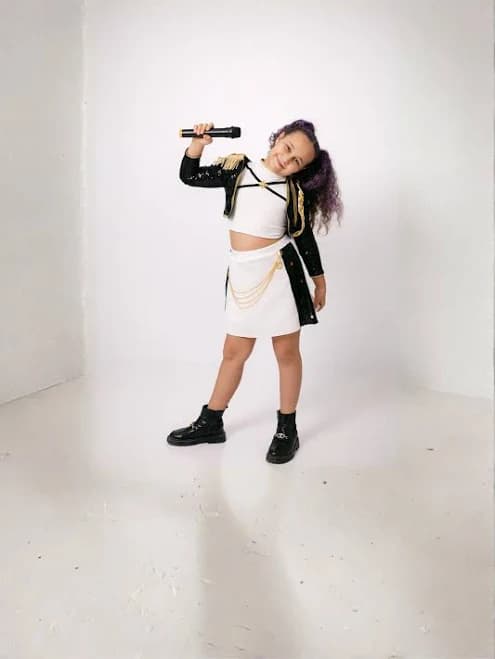 Girls Sequin Idol Dance Costume