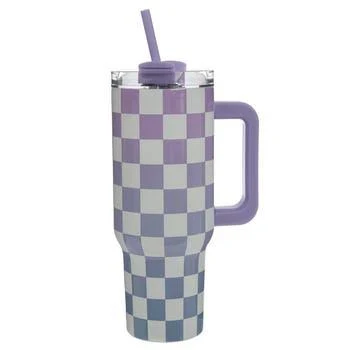 Checkerboard Stainless Steel Tumbler