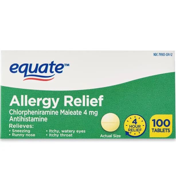Equate Allergy Relief Antihistamine Tablets