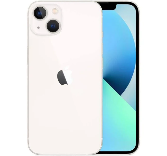 Apple - Refurbished Excellent - iPhone 13 A2482 (Fully Unlocked) 256GB Bundle with Pre-Installed Tempered Glass - Starlight