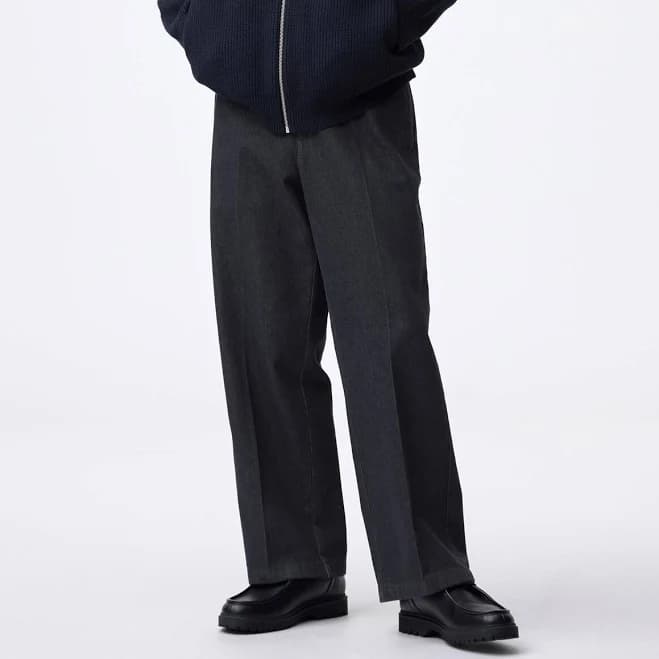 Men's Wide Straight Twill Pants