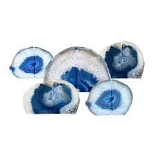 Geode Bookend Natural Agate Bookend Pair. Mineral Rock Formation