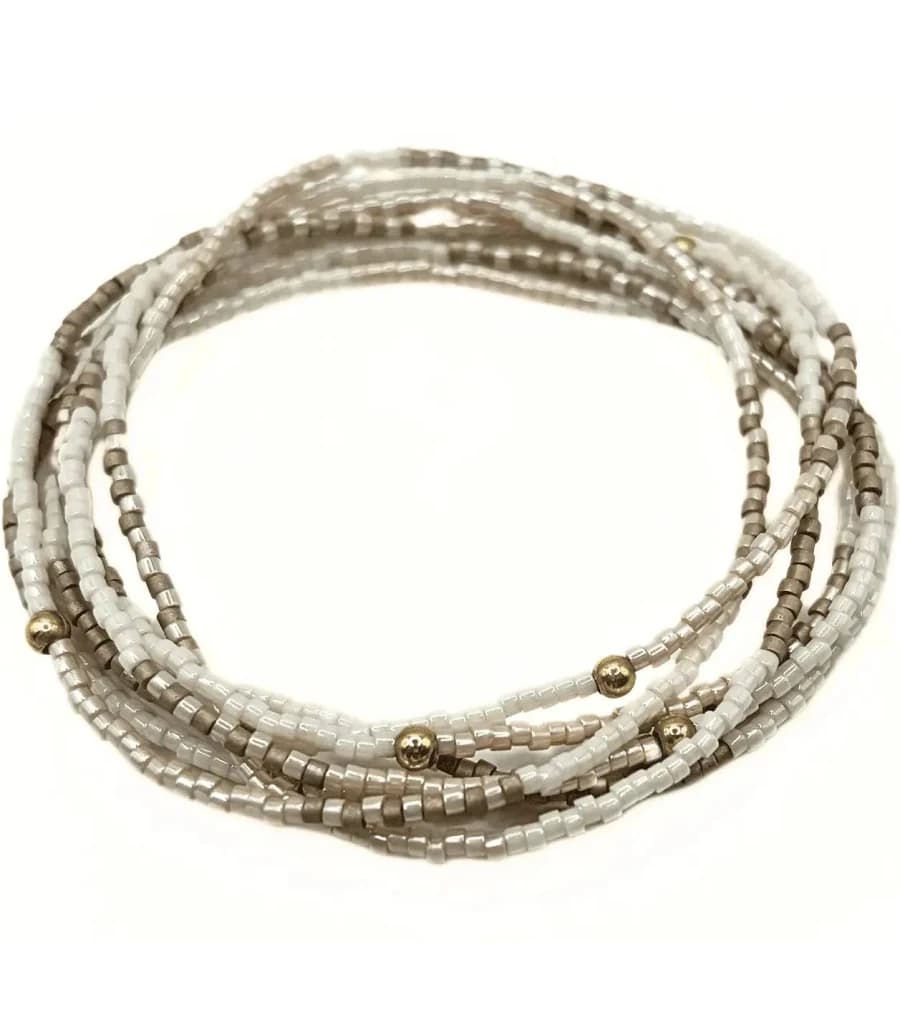 erin gray Maui 7 Stack Beaded Bracelet
