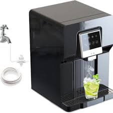 2-in-1 Countertop Black 26lbs/24h Water Dispenser Cooler with Built-in Ice Maker - Bed Bath & Beyond - 39681304