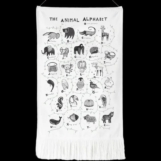 Wee Gallery Animal Alphabet Tapestry