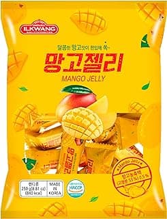 Ilkwang Mango Jelly | 250g | Korean Snack, Traditional Korean Dessert & Mango Gummy 8.81 OZ