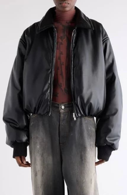 Acne Studios Faux Leather Bomber Women Jacket