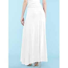 Made by Johnny Women's Lightweight Floor Length Maxi Skirt L WHITE - Walmart Business Supplies