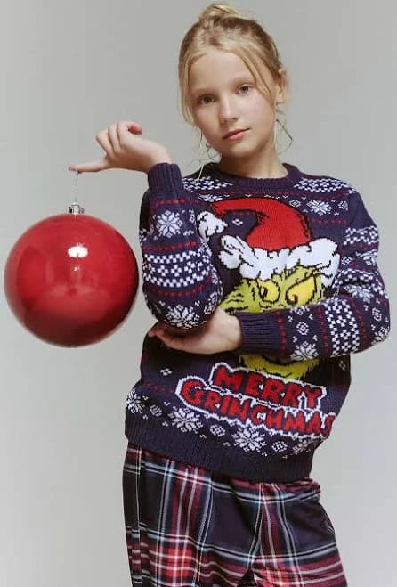 Ardene Kids The Grinch Ugly Christmas Acrylic Sweater