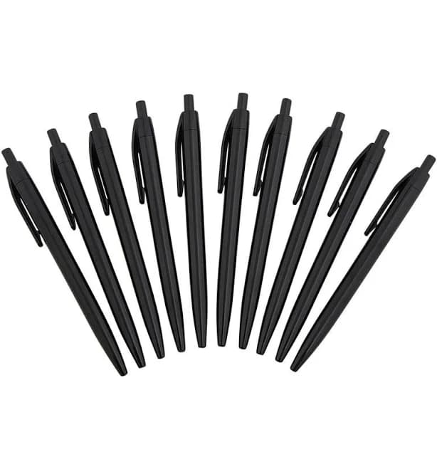 Black Retractable Pens