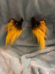 Yellow & black cat ears