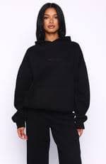 Come A Long Way Oversized Hoodie Black | White Fox Boutique US