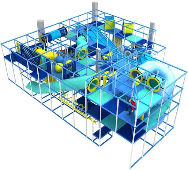 Indoor Playground Equipment GPS363 - Indoor Play System Size 17 ft. H x 44 ft. W x 36 ft.
