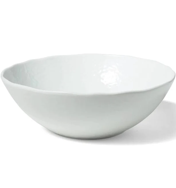 Sur La Table Large White Porcelain Coupe Serving Bowl