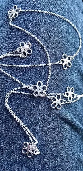 Sterling Silver Daisy Chain Necklace